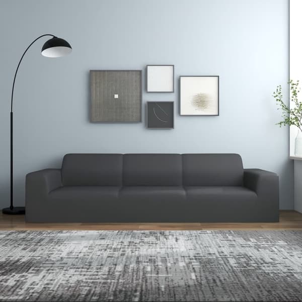 vidaXL Sofföverdrag 4-sits med stretch antracit polyesterjersey Antracit