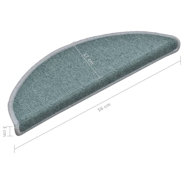 vidaXL Trappstegsmattor 15 st blå 56x17x3 cm Blå