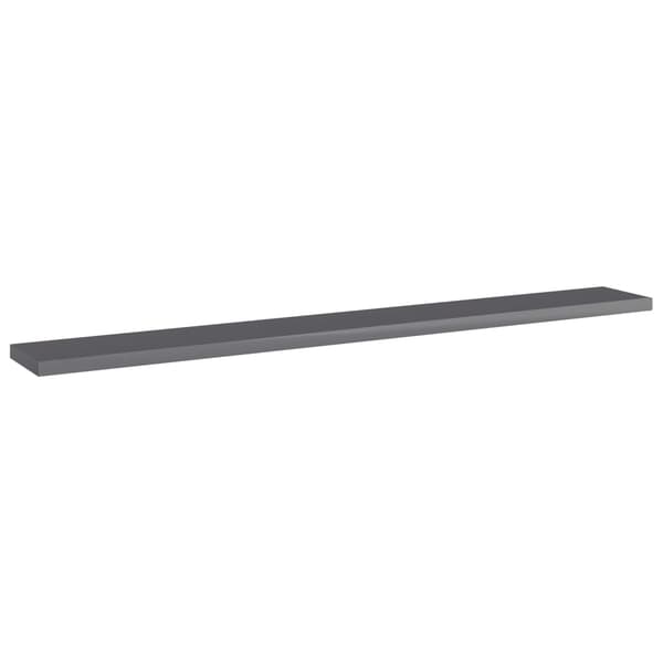 vidaXL Hyllplan 8 st grå högglans 80x10x1,5 cm konstruerat trä grå