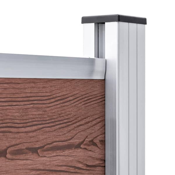vidaXL Staketpaneler WPC 353x146 cm brun Brun