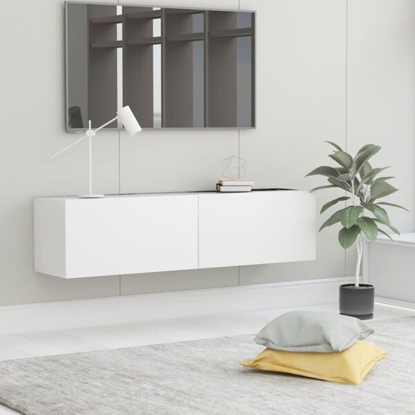 vidaXL TV-bänk vit 120x30x30 cm konstruerat trä Vit