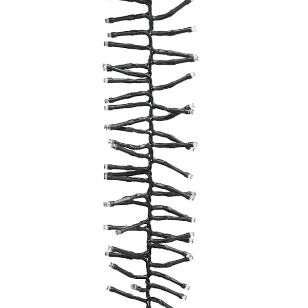 vidaXL Ljusslinga med 400 LED cluster kallvit 7,4 m PVC Cold white and dark green