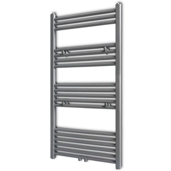 vidaXL Handdukstork centralvärme element rak grå 600 x 1160 mm grå