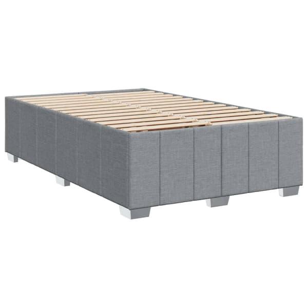 vidaXL Ramsäng med madrass ljusgrå 120x200 cm tyg Grå