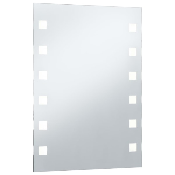 vidaXL Badrumsspegel LED 60x80 cm Silver