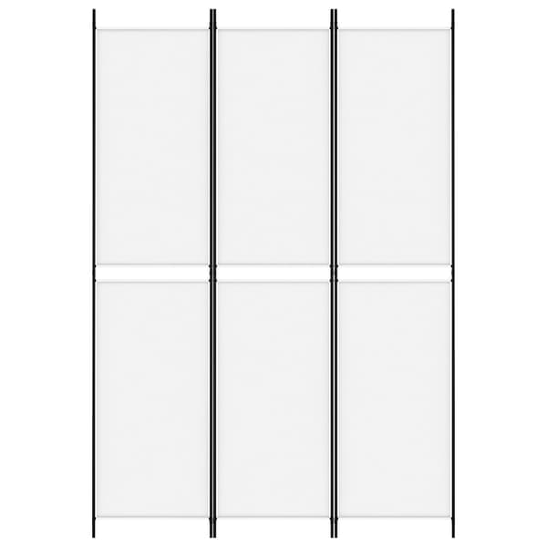 vidaXL Rumsavdelare 3 paneler vit 150x220 cm tyg Vit