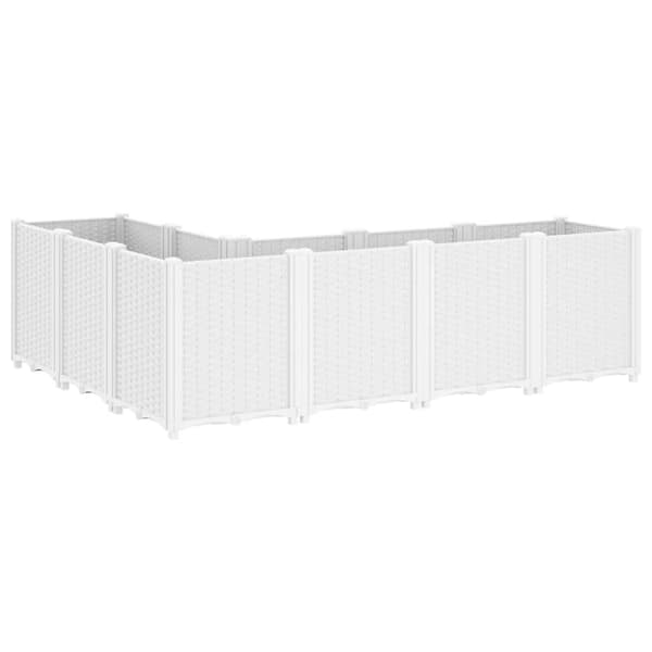 vidaXL Odlingslåda vit 160x120x53 cm PP Vit