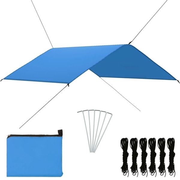 vidaXL Tarp 4x4 m blå Blå