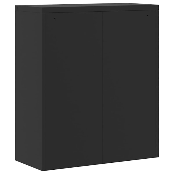 vidaXL Dokumentskåp svart 90x40x105 cm stål Svart