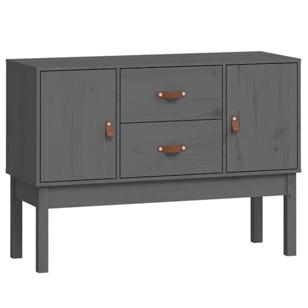 vidaXL Byrå grå 110x40x78 cm massiv furu Grå