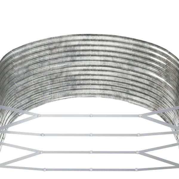 vidaXL Odlingslåda silver 367x140x68 cm pulverlackerat stål Silver