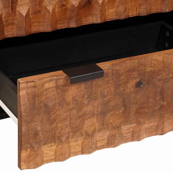 vidaXL Sideboard 2 st 60 x 33 x 75 cm Massivt mangoträ Brun