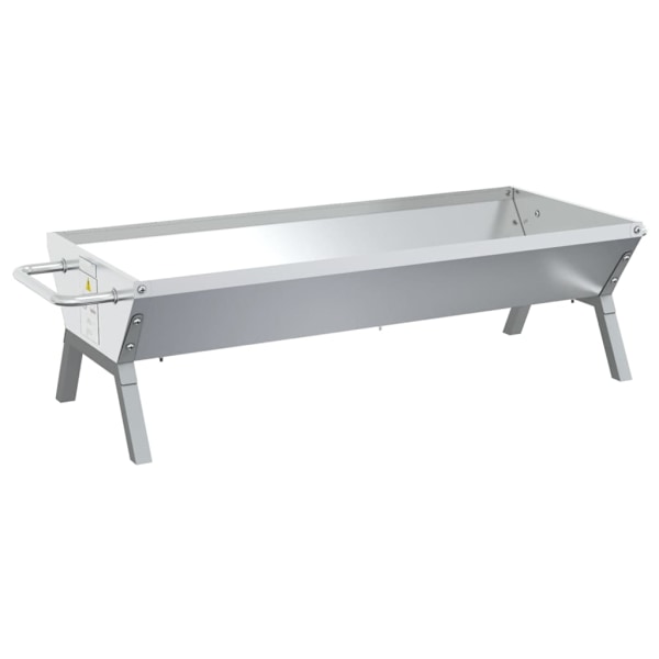 vidaXL Automatisk grill med bricka rostfritt stål Silver
