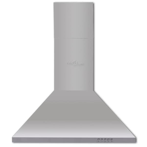 vidaXL Köksfläkt rostfritt stål 600 mm Silver