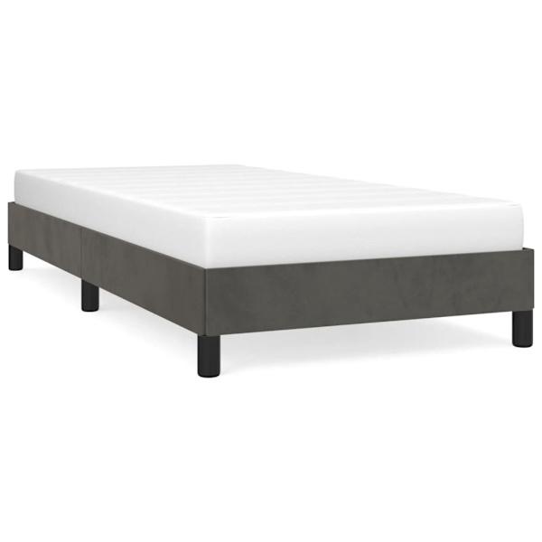 vidaXL Sängram mörkgrå 100x200 cm sammet Grå