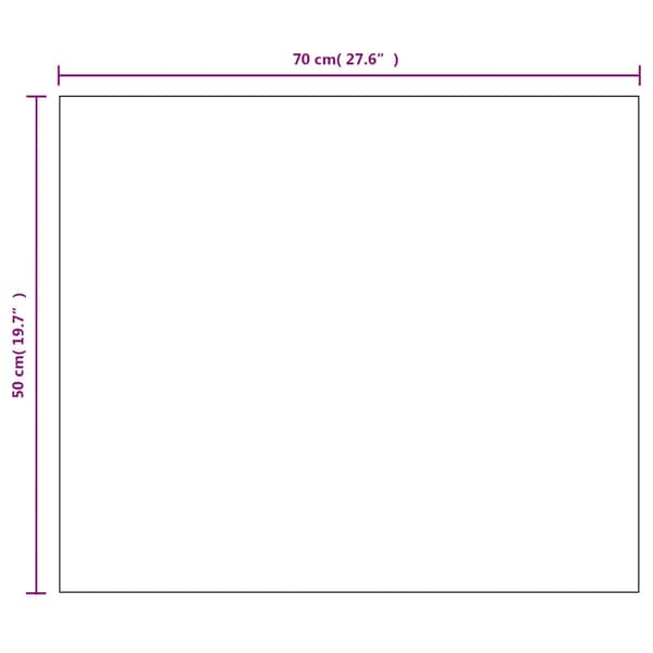 vidaXL Spegel utan ram 70x50 cm glas Silver