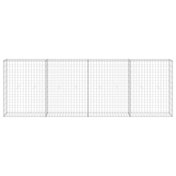 vidaXL Gabionmur galvaniserat stål 300x30x100 cm