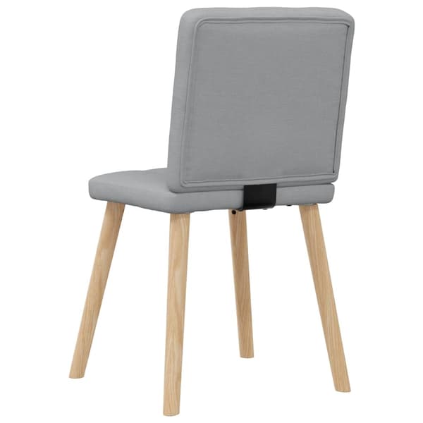 vidaXL Matstolar 6 st ljusgrå tyg Grå
