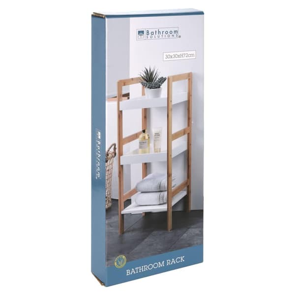 Bathroom Solutions Förvaringshylla med 3 hyllor MDF och bambu multifärg