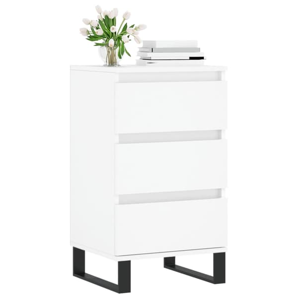 vidaXL Byrå vit 40x35x70 cm konstruerat trä Vit