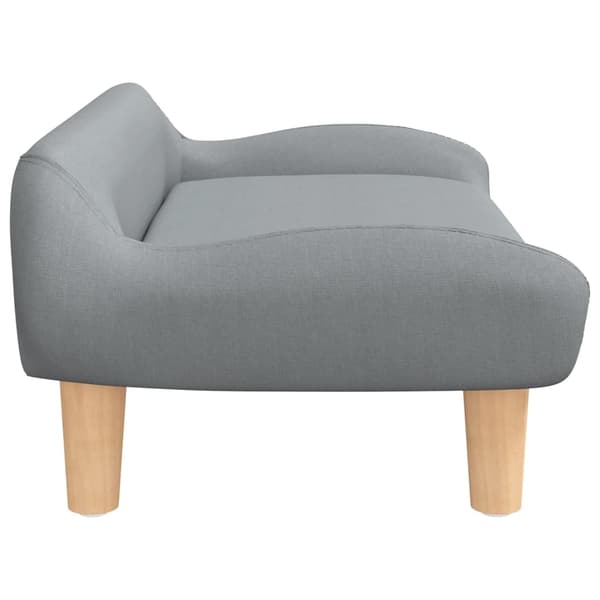 vidaXL Barnsoffa ljusgrå 70x40x24 cm tyg Grå