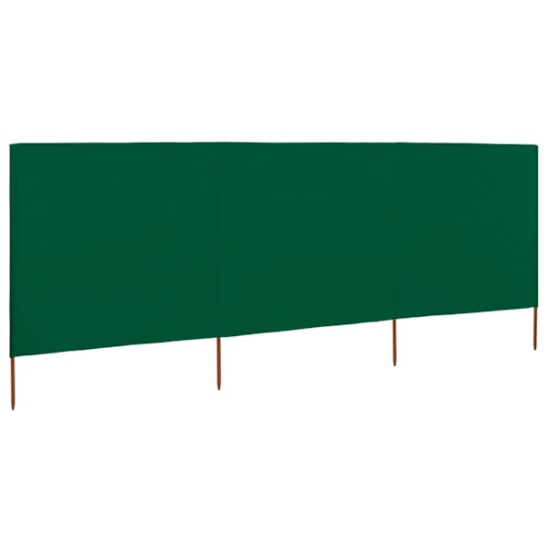 vidaXL Vindskydd 3 paneler tyg 400x160 cm grön Grön