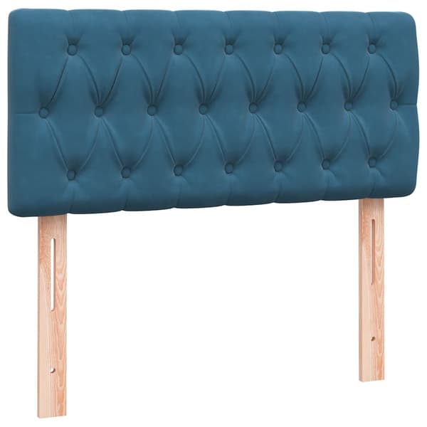 vidaXL Ramsäng med madrass mörkblå 80x210 cm sammet Blå