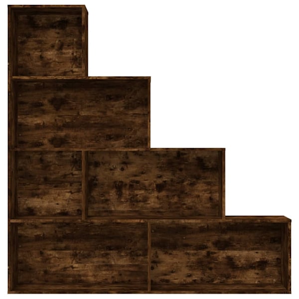 vidaXL Bokhylla rökfärgad ek 155x24x160 cm Brun