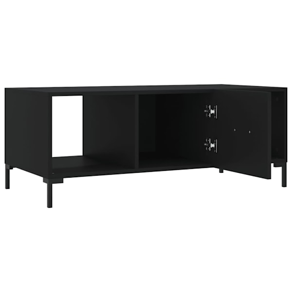 vidaXL Soffbord svart 102x50x40 cm konstruerat trä Svart