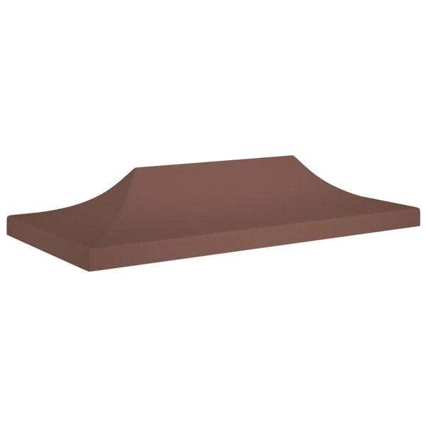 vidaXL Tak till partytält 6x3 m brun 270 g/m² Brun