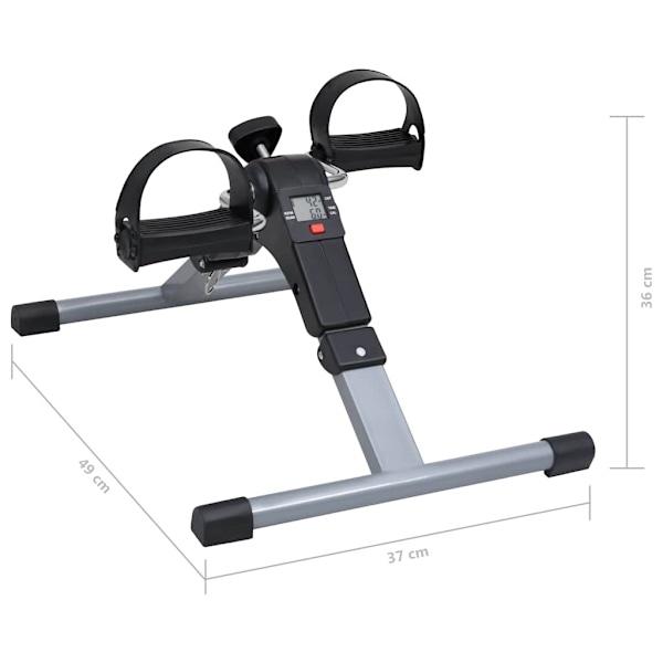 vidaXL Pedalmaskin för ben och armar med LCD-display Svart