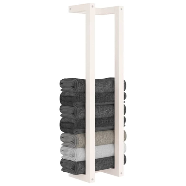 vidaXL Handduksställ Vit 23x18x90 cm massiv furu Vit