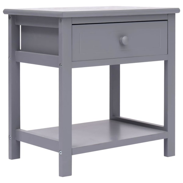 vidaXL Sängbord 2 st grå 40x29x42 cm paulownia grå