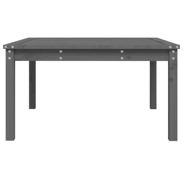 vidaXL Trädgårdsbord grå 82,5x82,5x45 cm massiv furu Grå
