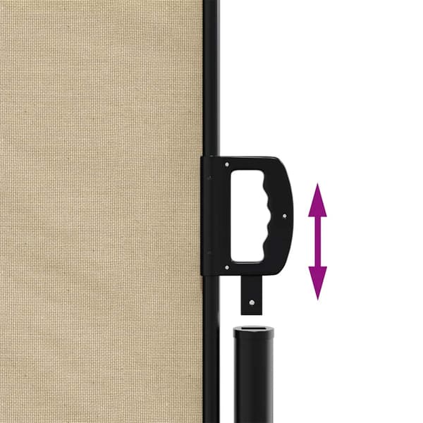 vidaXL Indragbar sidomarkis beige 200x500 cm Beige