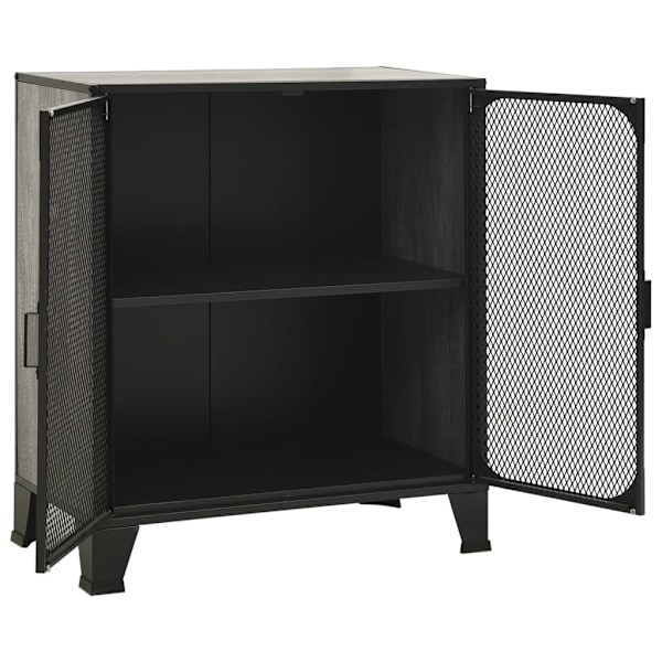 vidaXL Förvaringsskåp grå 72x36x82 cm metall och MDF grå