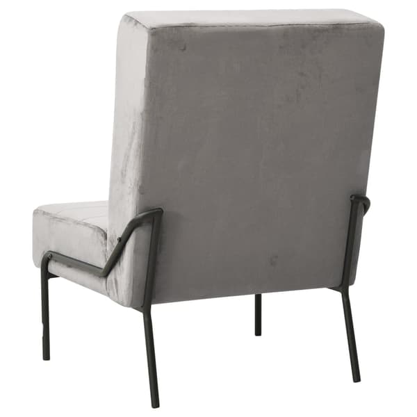 vidaXL Avkopplingsstol 65x79x87 cm ljusgrå sammet grå