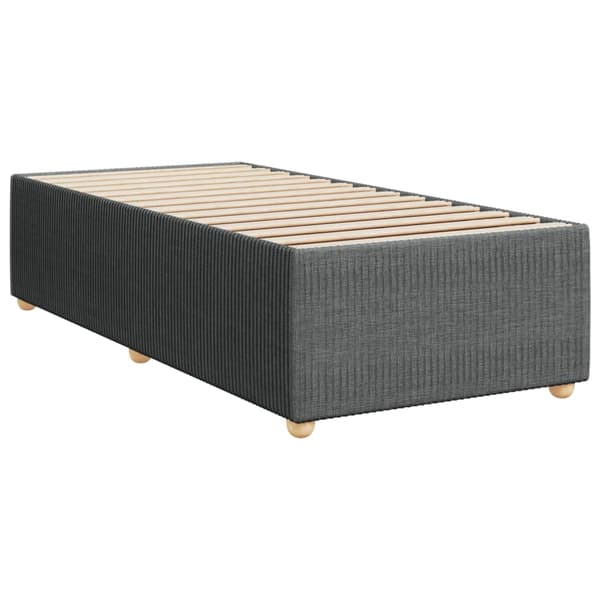 vidaXL Ramsäng med madrass mörkgrå 100x200 cm tyg Grå