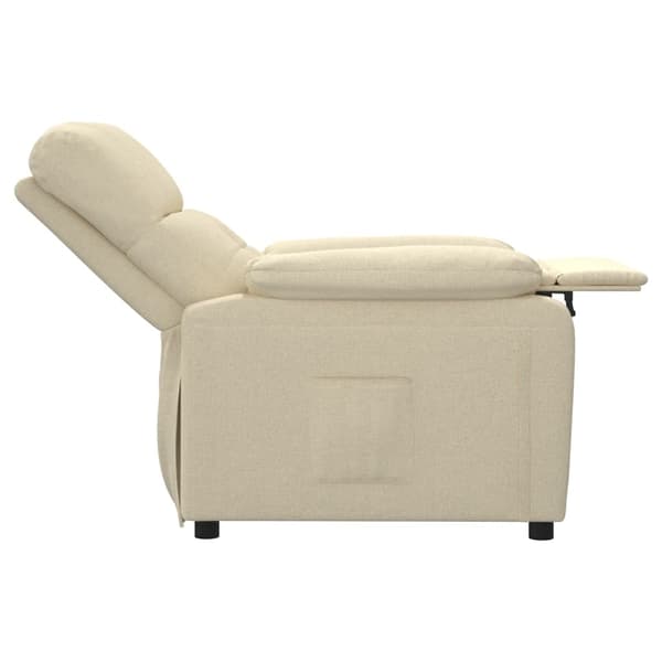 vidaXL Reclinerfåtölj gräddvit tyg Creme