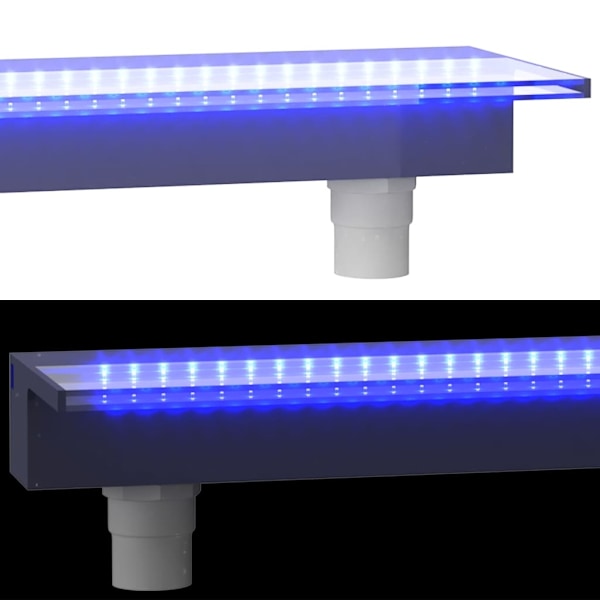 vidaXL Vattenfall med RGB LED akryl 108 cm Transparent