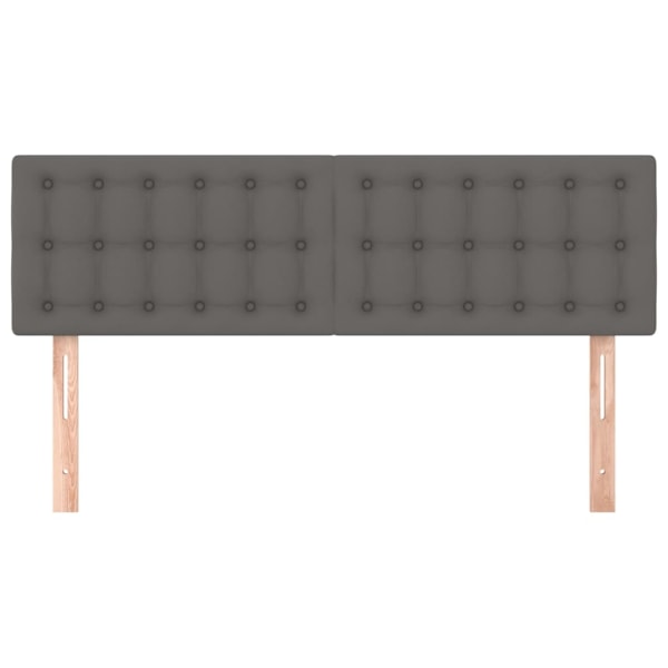 vidaXL Huvudgavlar 2 st grå 72x5x78/88 cm konstläder Grå