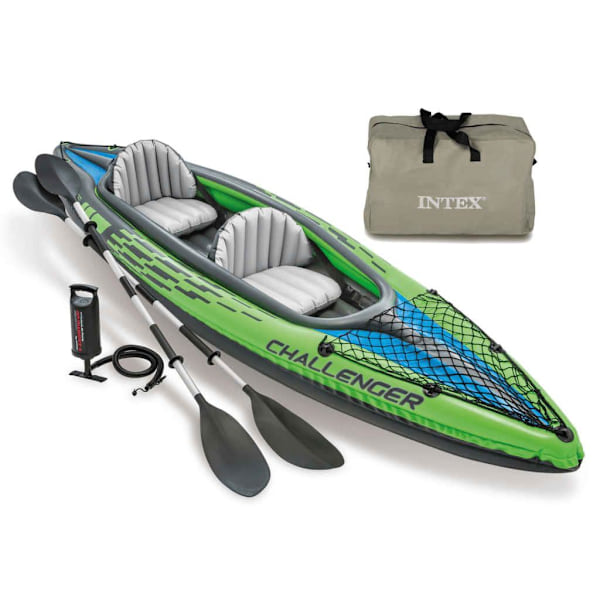 INTEX Uppblåsbar kajak Challenger K2 351x76x38 cm 68306NP Grön