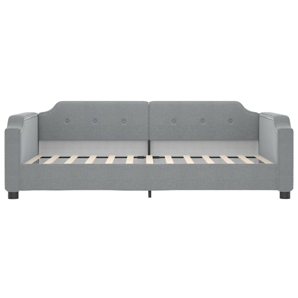 vidaXL Dagbädd utdragbar ljusgrå 100x200 cm tyg Grå