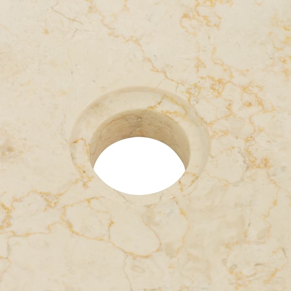 vidaXL Handfat 40x12 cm marmor gräddvit Creme