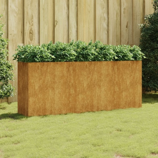 vidaXL Odlingslåda 200x40x80 cm rosttrögt stål Brun