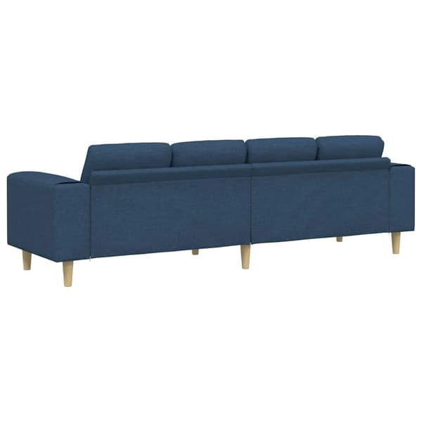 vidaXL Vardagsrumsoffa Blå 250 x 77 x 76 cm Polyester Blå