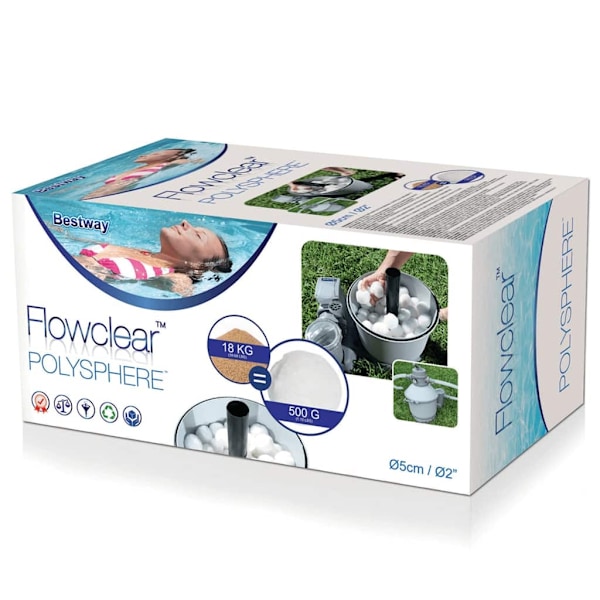 Bestway Flowclear Polysphere filterbollar 500 g 58475 Vit