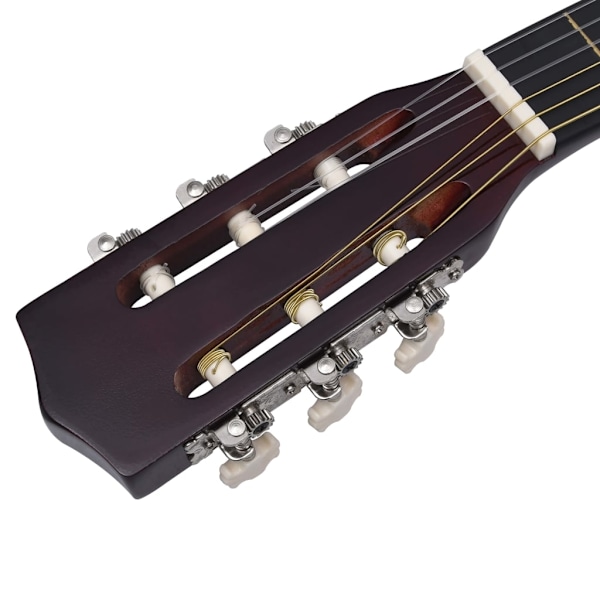 vidaXL Gitarr för nybörjare 8 delar klassisk svart 3/4 36" Brun