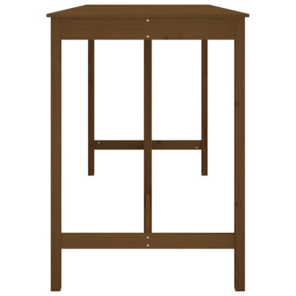 vidaXL Barbord honungsbrun 180x80x110 cm massivt furuträ Brun