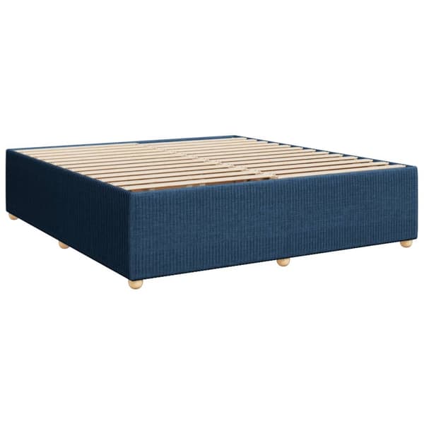 vidaXL Ramsäng med madrass blå 200x200 cm tyg Blå